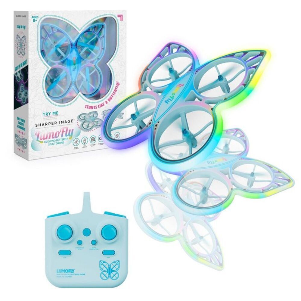 Sharper Image - Drone Lumo Fly - Purple/Pink Purple/Pink